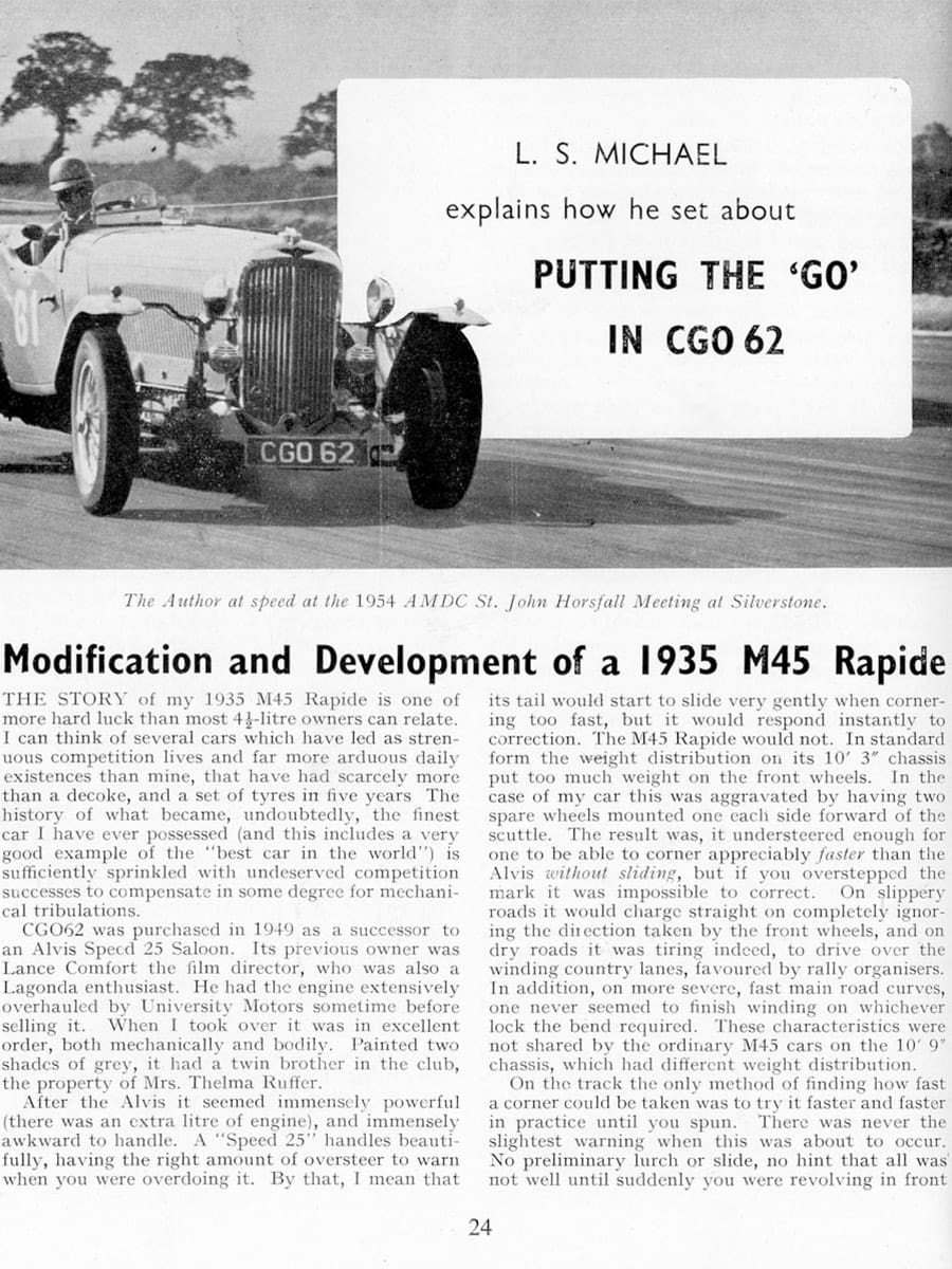 Lagonda M45R Rapide in 1954