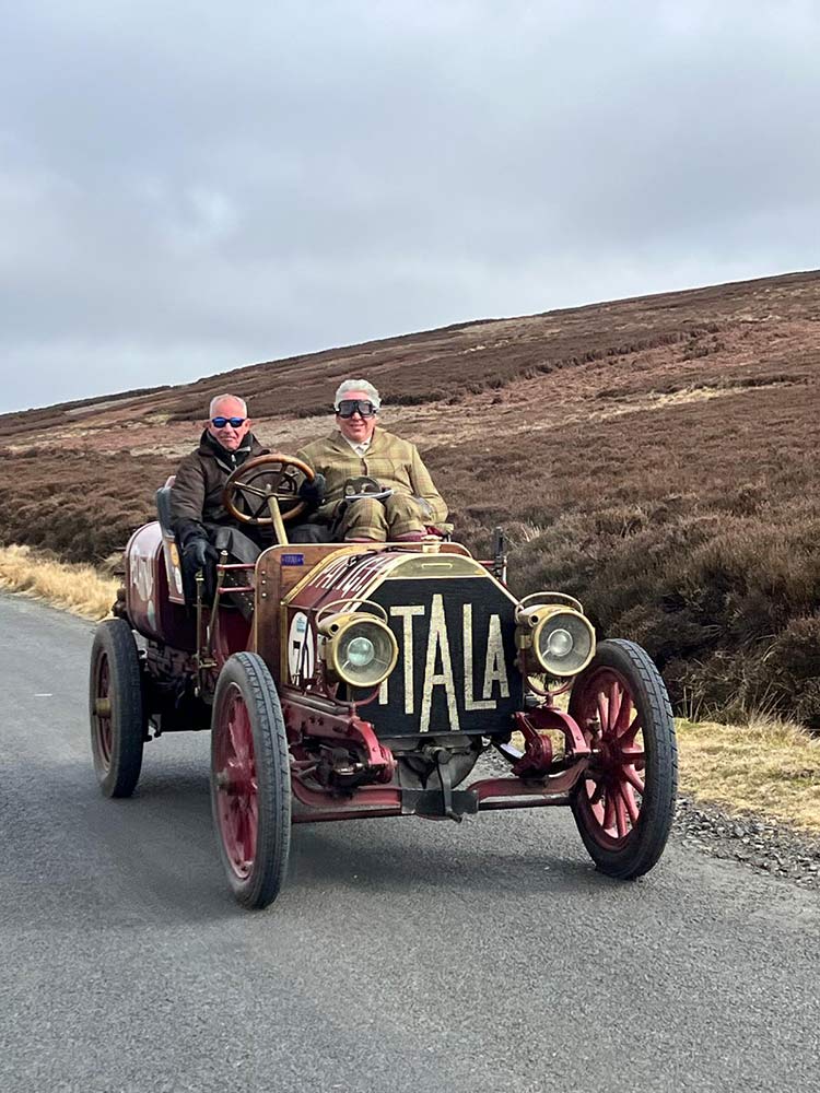 Out on the open road through the beautiful Highlands