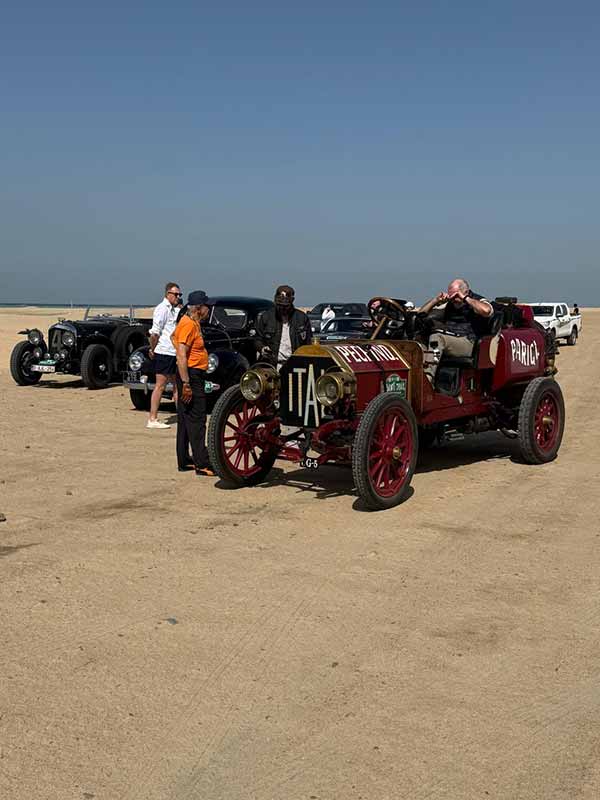 The Itala 1907 parked up on the Badawi Trail 2026
